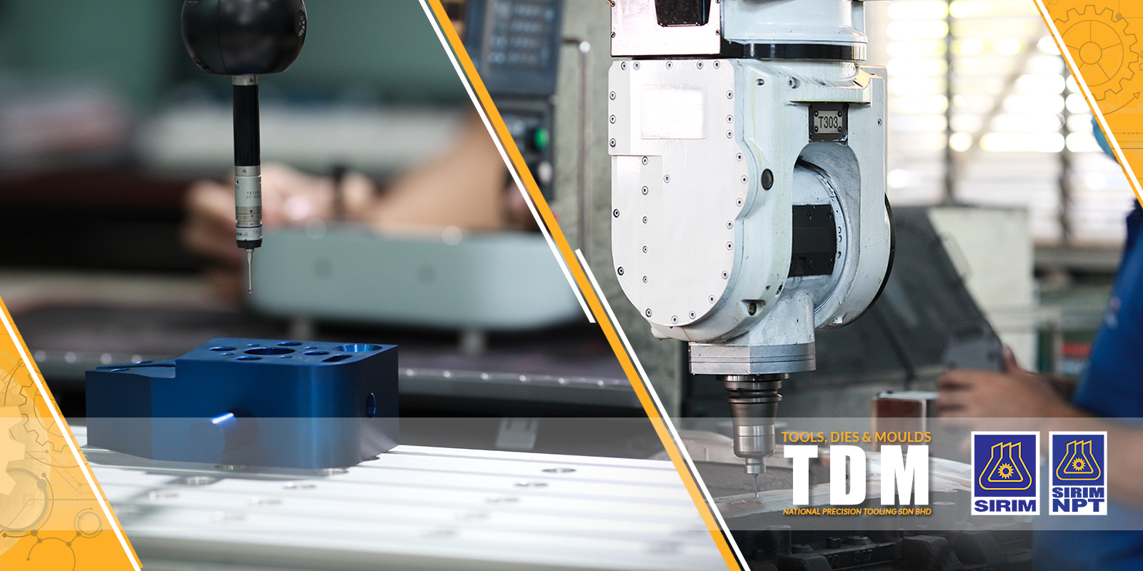 A CNC machining centre cutting a component — TDM, Tools, Dies and Moulds